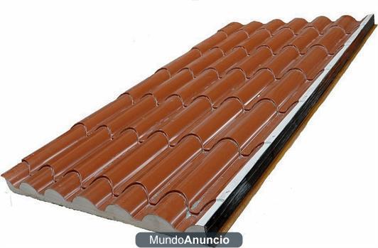 VENTA DE PANELES SANDWICH CUBIERTA TIPO TEJA EN MURCIA