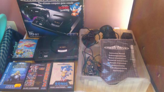 Consola Mega Drive 16Bits + 6 Juegos