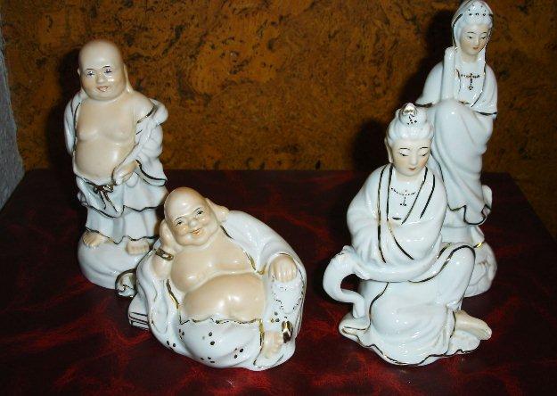 Figuras Juego de Budas y Diosas de  porcelana juego completo