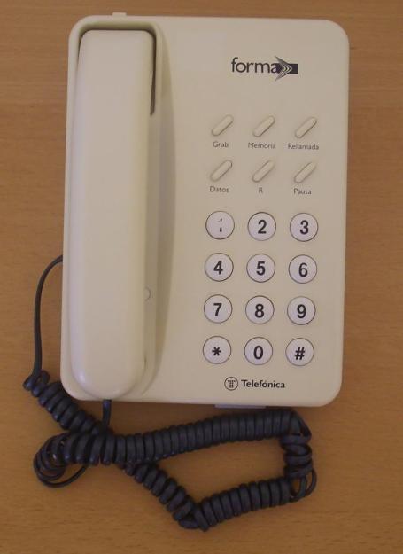 Teléfono forma de telefonica. usado. funciona perfectamente. vintage de alcatel