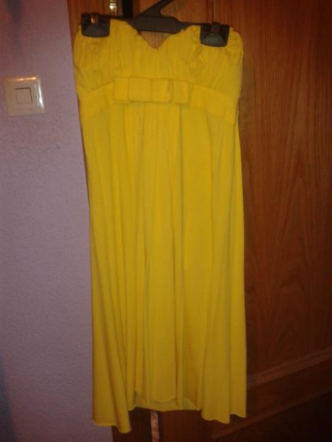 Vestido amarillo con escota corazón talla S/M