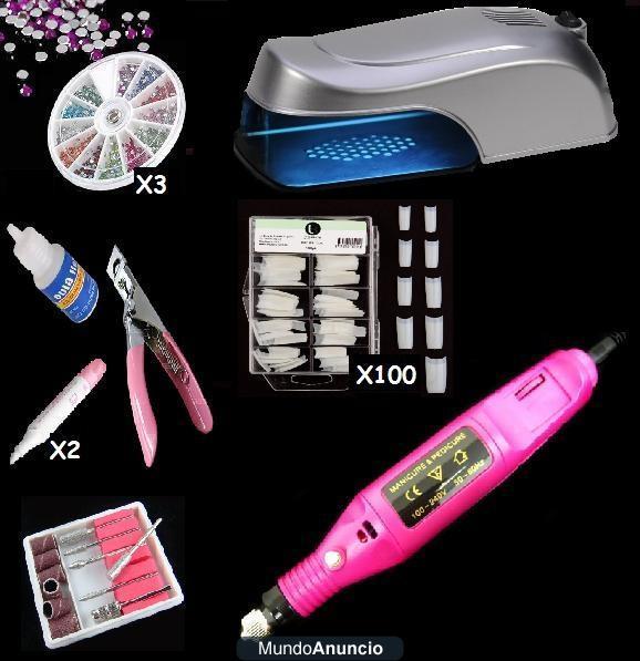 KIT TORNO MANICURA + LAMPARA UV