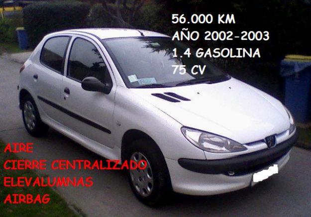 PEUGEOT 206 1.4 GASOLINA 75 CV 56.000 KM SIEMPRE EN COCHERA