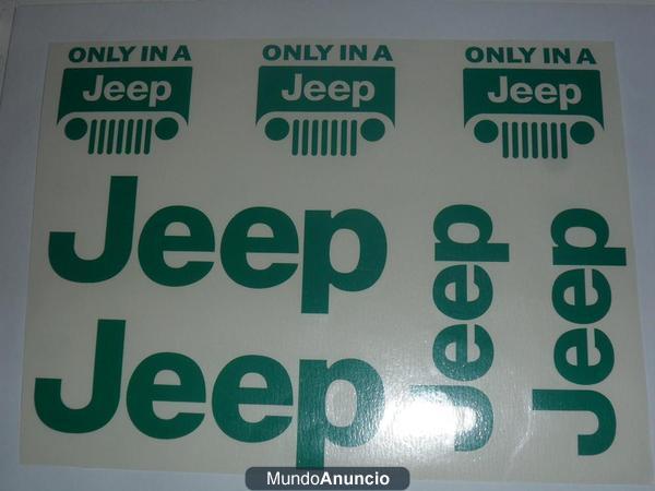 kit pegatina jeep 4x4 todoterreno coche sticker vinilo personalizado adhesivo