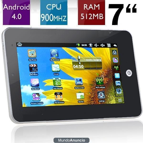 VENDEMOS TABLET ANDROID 4.0. WIFI. 7 PULGADAS. MARKET