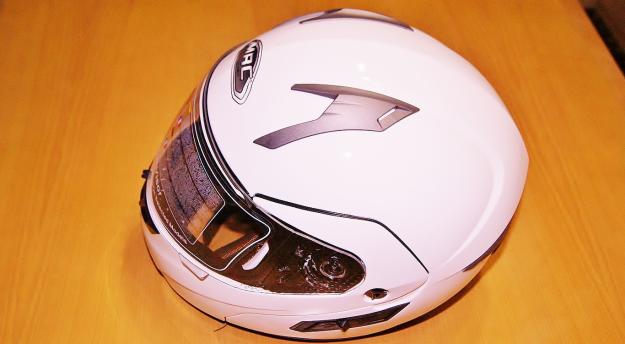 Casco Jet de moto Integral Modular de color Blanco XL