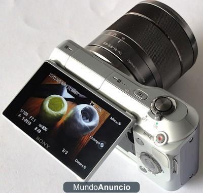 se vende camara de fotos sony nex 3