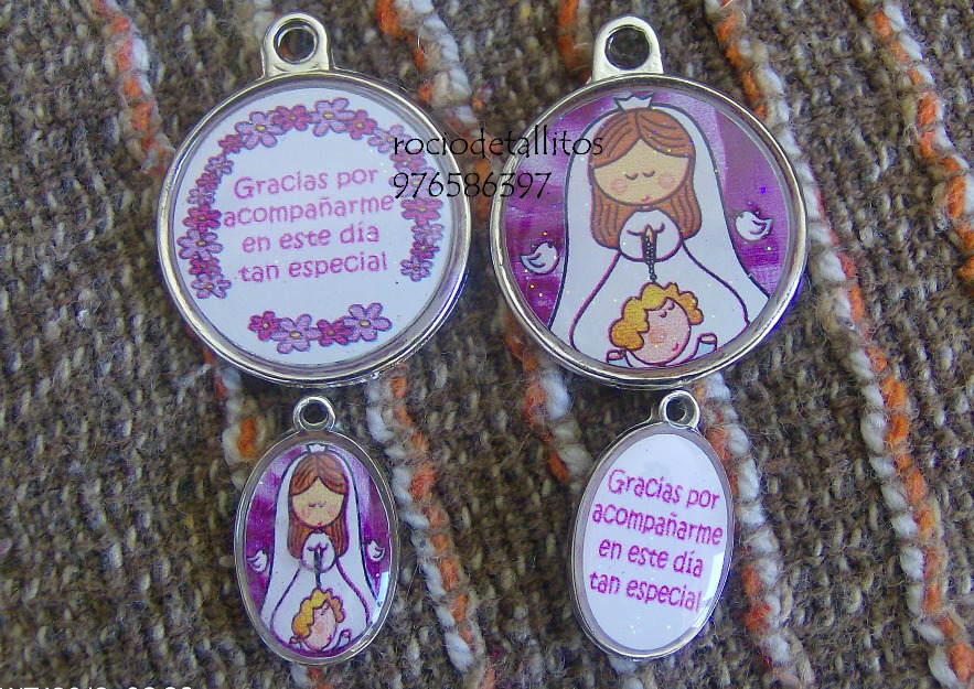 medallas comunión virgencita plis