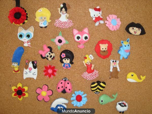 llaveros y broches fieltro