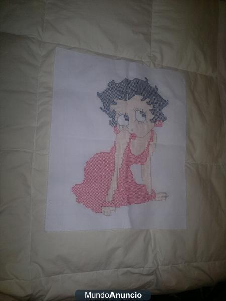 VENDO CUADRO BETTY BOOP EN PUNTO DE CRUZ