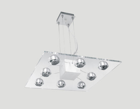 LAMPARA LED CRISTAL Y ALUMINIO MOD. D8