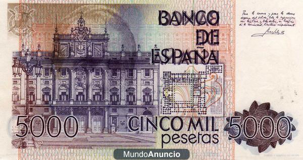 VENDO BILLETE DE 5000 PTAS. CON DEFECTO