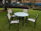 CONJUNTO MESA REDONDA + 4 SILLAS MOD: ANTRACITA - mejor precio | unprecio.es