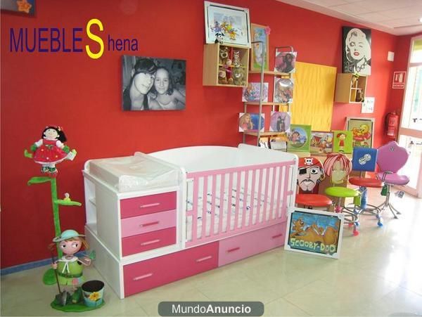 MUEBLE CUNMA CONVERTIBLE JUVENIL POR 699  CON COLCHON DE REGALO