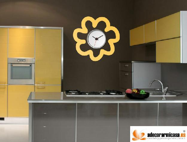 Dekotipo -  Vinilo decorativo reloj Flor