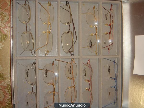 SE VENDE LOTE DE 1400 UNIDADES DE MONTURAS DE GAFAS POR CIERRE DE OPTICAS