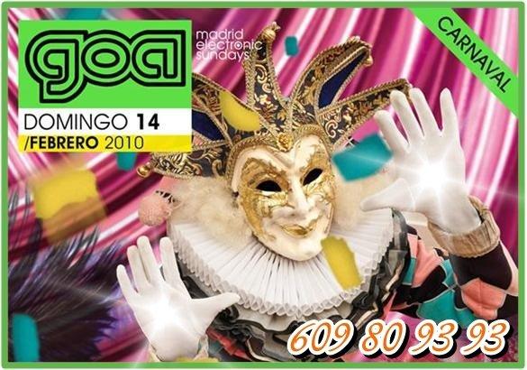 Entradas carnaval de Goa