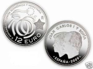 MONEDA DE PLATA DE 12   S/C DEL AÑO 2.009