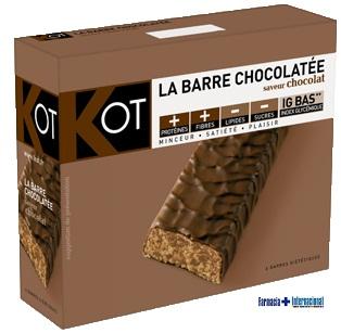 Kot Barritas Chocolatadas sabor Chocolate 6 unidades.