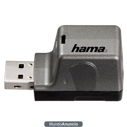 Hama - USB 2.0 Hub 1:2 + microSD Card Reader, 480 Mbit/s, Windows 2000 SP 3, XP SP 1, Vista,  7 Mac OS 9.x, USB 1.1/2.0,