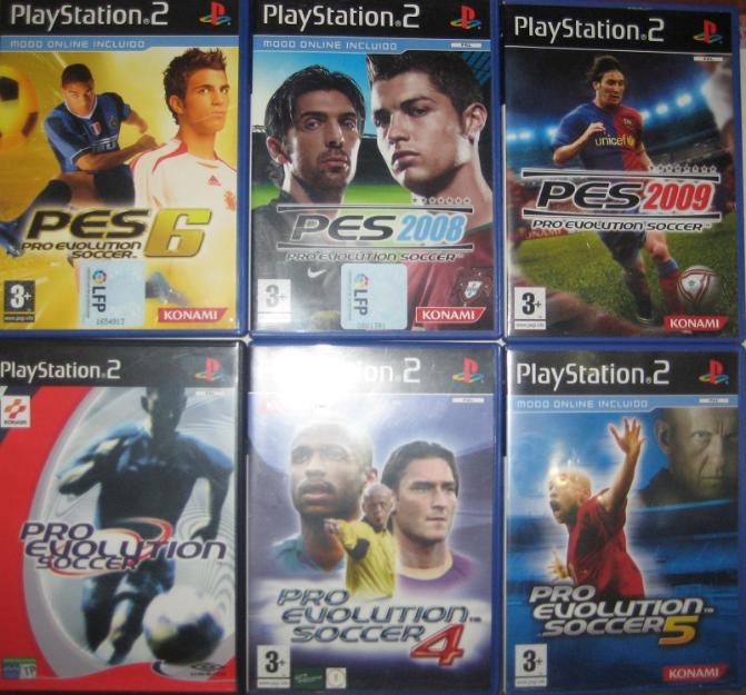 Lote 6 juegos pro evolution soccer ps2