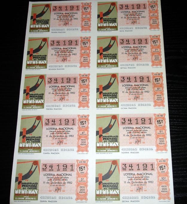 Loteria Nacional cartel copa mundial futbol 1982