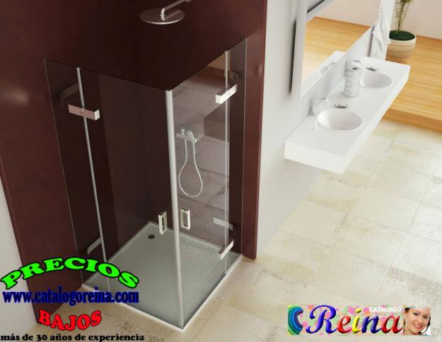 Mamparas de Baño.Mampara de Ducha KING 80x80 Cromo.