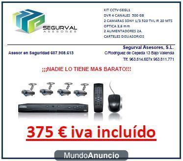 KIT VIDEOVIGILANCIA (CAMARAS DE SEGURIDAD) ENVIO EN LA PENINSULA.  ¡¡OFERTA!!