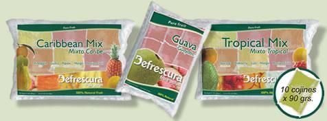 Pulpas de fruta congeladas 100% naturales