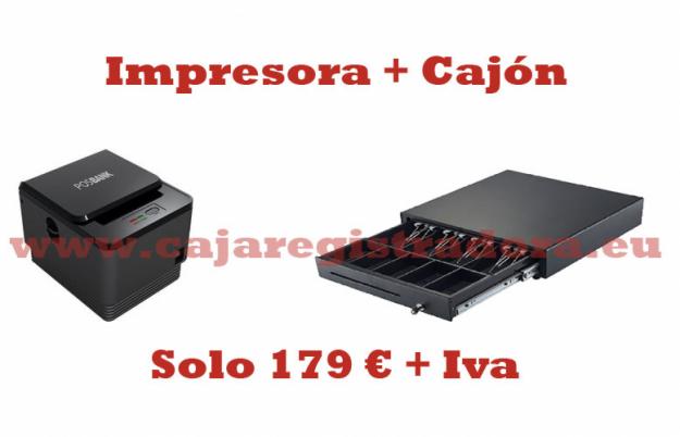 Impresora tickets más cajon portamonedas sólo 179 Euros