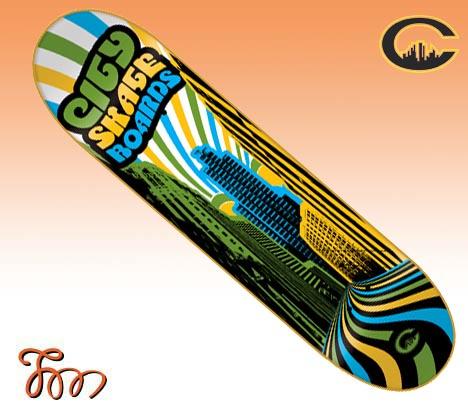 Tabla skate Flashbacks Green Blue 7.75