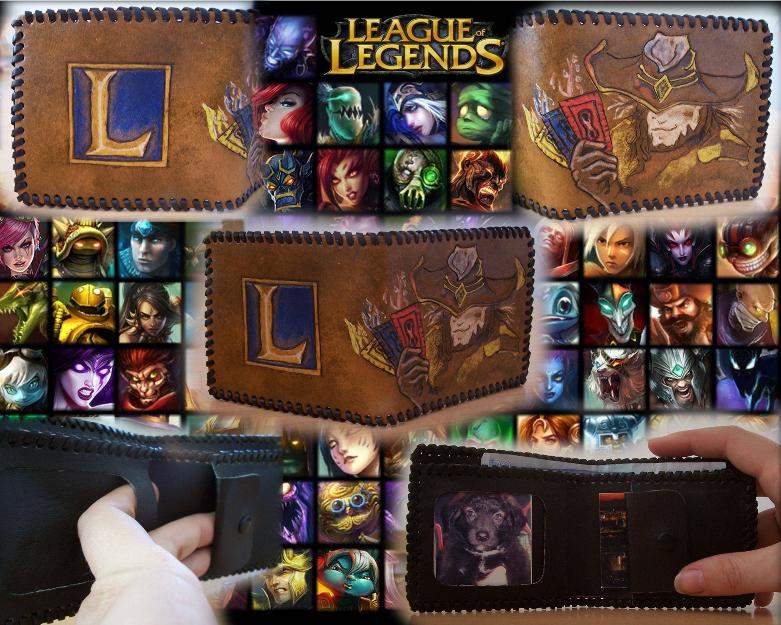 Cartera de cuero league of legends twisted fate