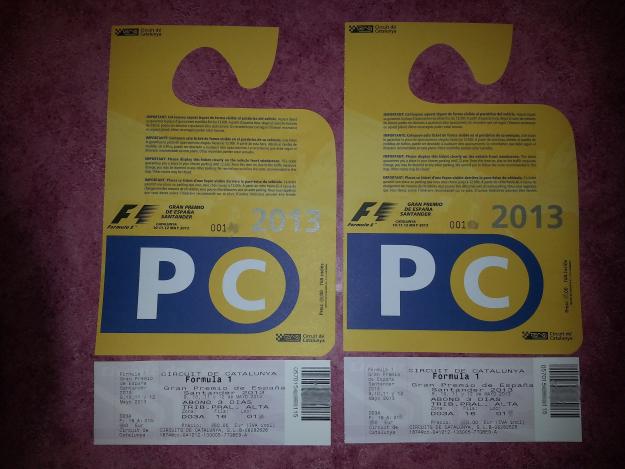 2 abonos 4días f1 tribuna principal alta x 700€