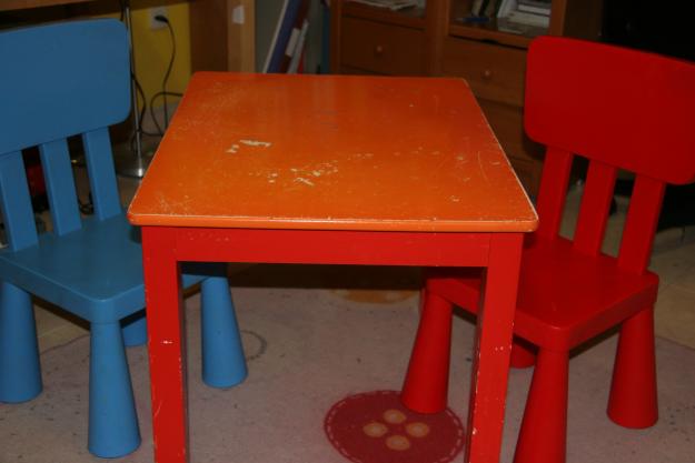 Conjunto Mesa y Dos sillitas ( Ideal Niños ).