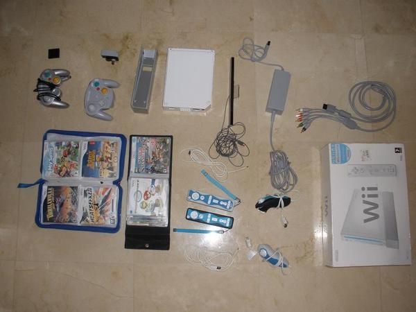 vendo wii con chip + 74 juegos + otros