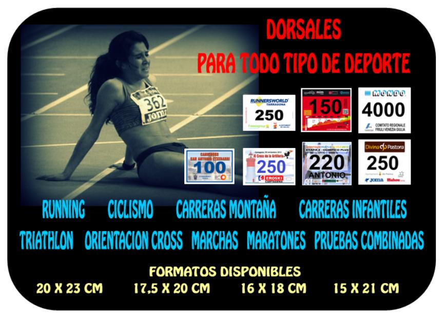 Dorsales Deportivos Personalizados Baratos