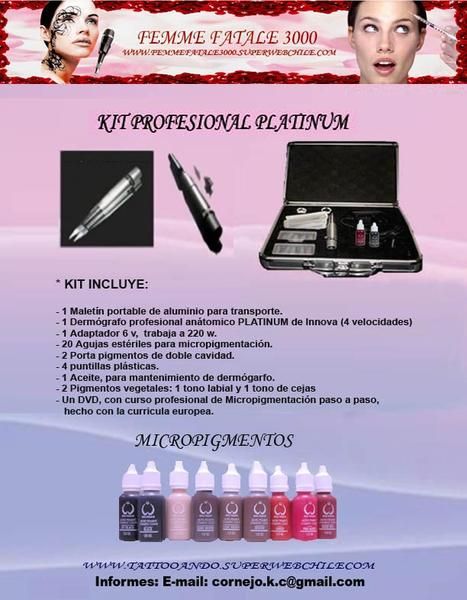 KIT COMPLETO PARA MICROPIGMENTACION EN BARCELONA