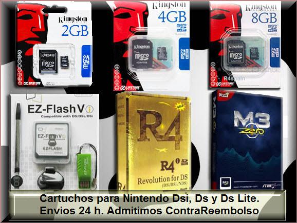 M3I ZERO,R4I,EZFLASH CARTUCHOS PARA TU NINTENDO DSI,DS