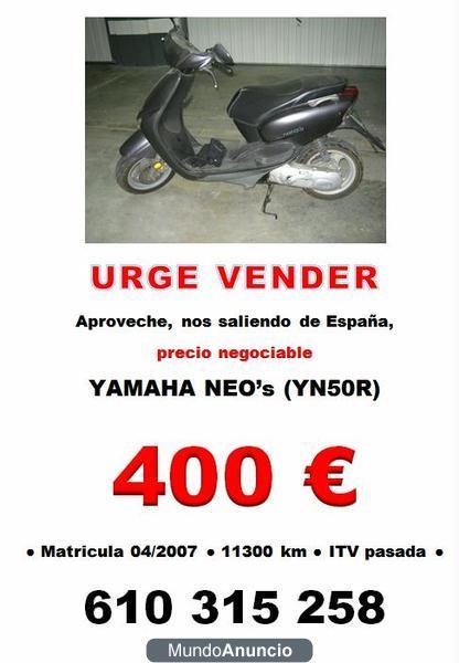 URGE VENDER - YAMAHA NEO’s (YN50R)