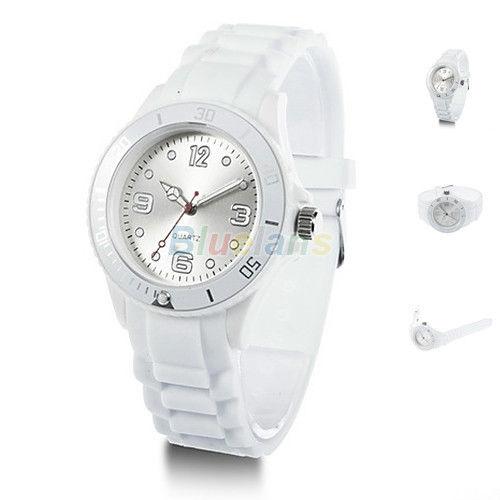 Reloj unisex de silicona blanco