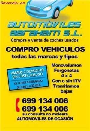 COMPRAMOS..... .COCHES.... ...FURGONETAS MONOBOLUMEN 4 X4 TAXIS PIK UP VEHICULOS GAMA ALTA