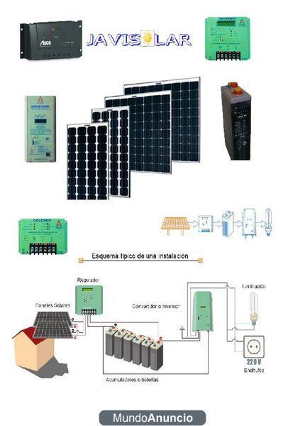 Vendo Placas solares,solas o con todo el equipo