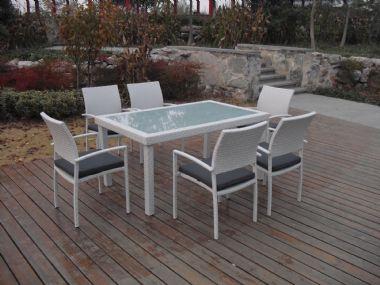 CONJUNTO MESA + 6 SILLAS RATTAN MOD: HAWAI 439,90€