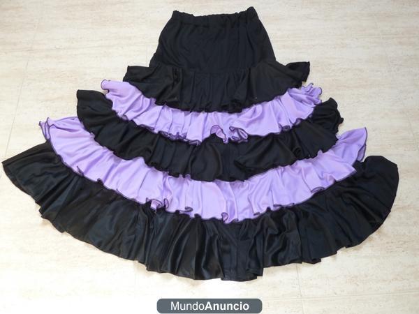 FALDA ROCIERA FLAMENCA TALLA 38-42