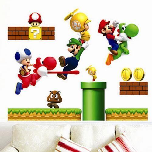 vinilo para la pared modelo super mario bross