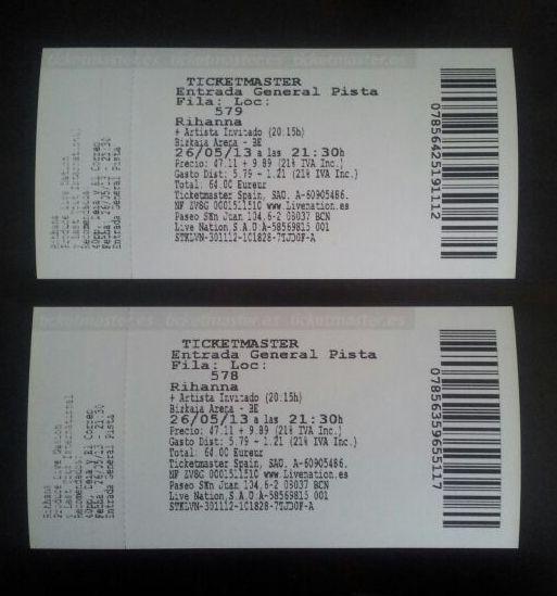 Entradas rihanna