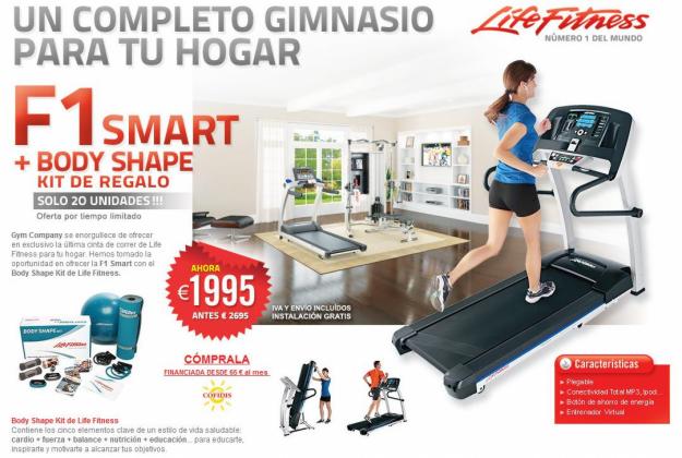 Cinta correr Life Fitness F1 y Body Shape de Regalo entrega e instalación gratis