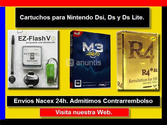 COMPRAR EZFLASH VI, R4I , M3I ZERO CARTUCHOS NINTENDO DSI Y DS