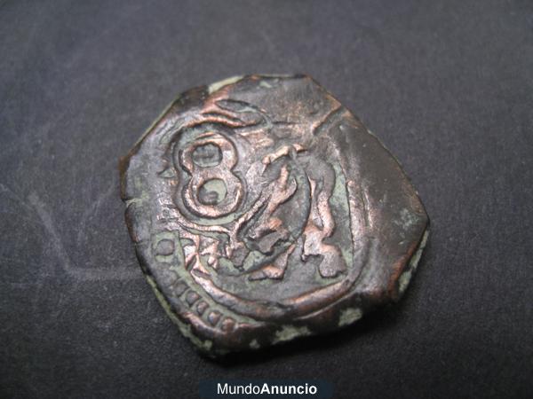 8 maravedís de FELIPE IV, AÑO 1642, metal: vellón rico (+plata-cobre))