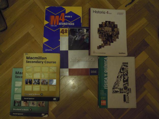 VENDO LIBROS 4ºESO Y 1º BACHILLERATO